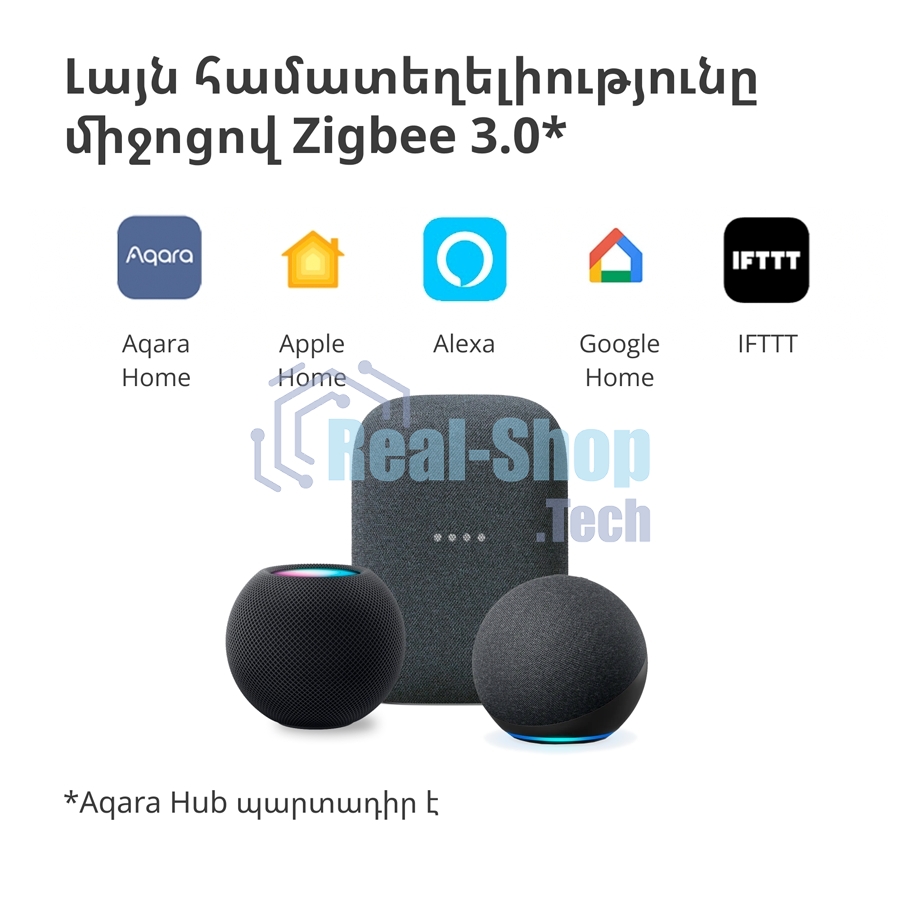 Выключатель умный Aqara Smart wall switch H1 (with neutral, double rocker) WS-EUK04