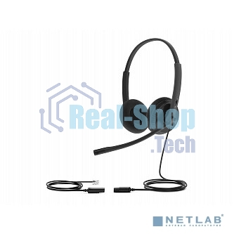 Гарнитура проводная YEALINK YHS34 Lite Dual Дуо, Проводная, HD звук, QD, RJ9, шт