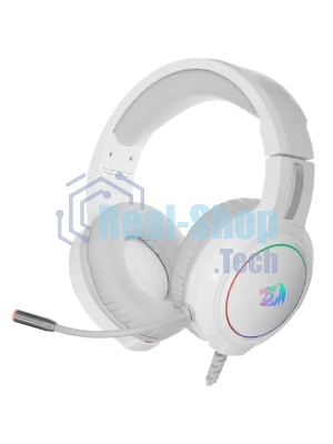 Гарнитура Redragon Mento белый, проводная, USB / 2 x mini jack 3.5 мм, подсветка