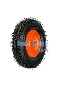 Колесо пневм. Palisad усилен. шина 8PR, 4.00-8 D400мм, подш. внут. диам. 12мм, длина оси 90мм