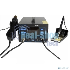 Паяльная станция Rexant, 2 в 1: паяльник+термофен, с ЖК дисплеем, 100-480 °С