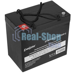 Аккумуляторная батарея ExeGate DT 1255 (12V 55Ah, болт М6)