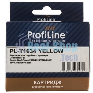 Картридж струйный ProfiLine PL-T1634 для принтеров Epson WorkForce 2010/2510/2520/2530/2540/2630/2650/2660 с чернилами Yellow