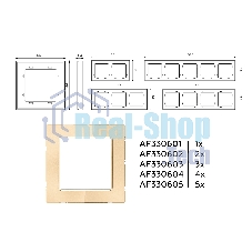 Рамка ALFA Platos (Шампань Стекло органическое) 1-ая AF330601