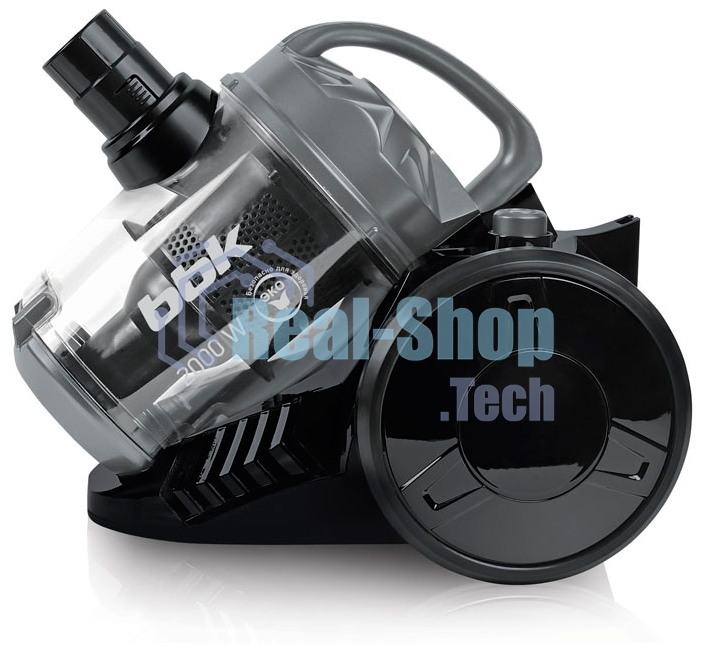Пылесос BBK BV1503 (черный/темно-серый), 2000Вт, без мешка, объем контейнера для пыли 2,5л, мощность 320 Вт