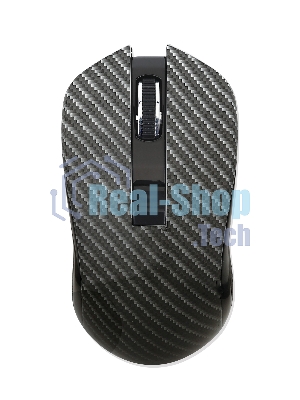 Мышь беспроводная Qumo Kevlar M26 черный, 1600 dpi, радиоканал, USB, кнопки - 4