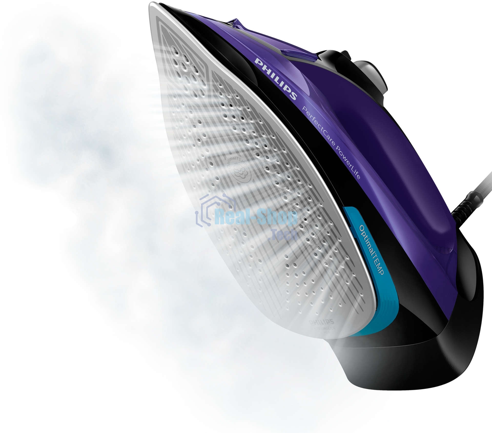 Утюг Philips GC3925/30 фиолетовый/черный, 2500 Вт, 45 г/мин, 180 г/мин, 300 мл