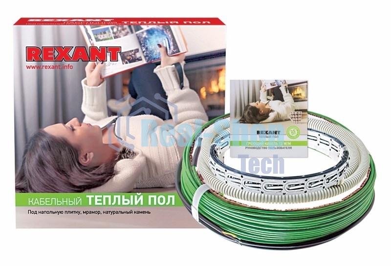 Теплый пол Rexant Slim RNB-130-1500 (1500Вт/130м/S обогрева, м2: 9,0-12,5) (двух жильный)
