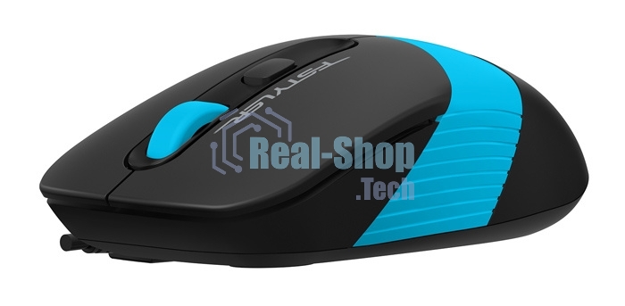Мышь проводная A4Tech Fstyler FM10 черный/синий, 1600 dpi, USB, кнопки - 4