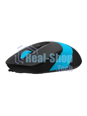 Мышь проводная A4Tech Fstyler FM10 черный/синий, 1600 dpi, USB, кнопки - 4