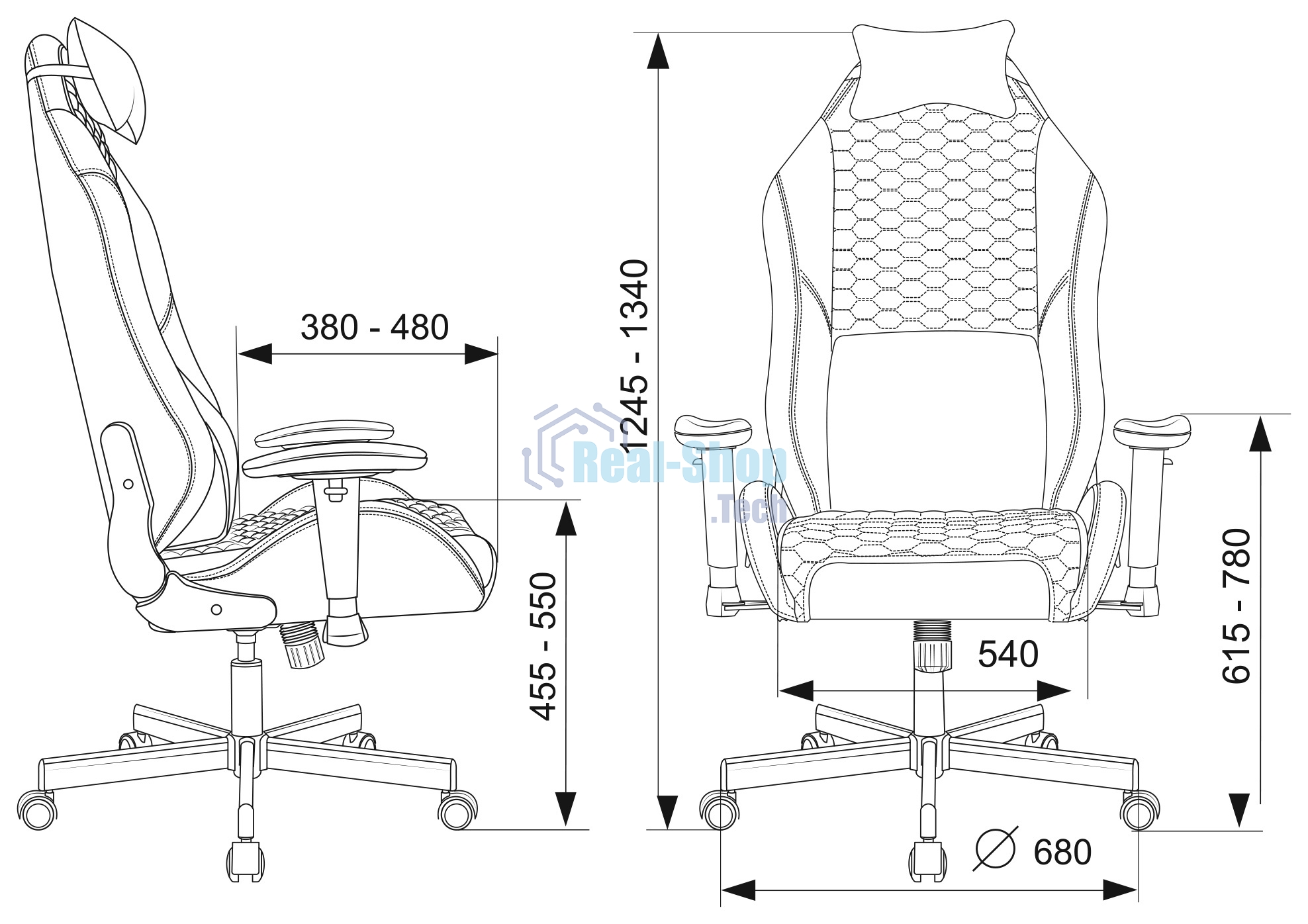 Кресло игровое Knight Neon черный/серебряный соты эко.кожа с подголов. крестовина металл