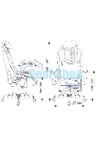 Кресло игровое Knight Neon черный/серебряный соты эко.кожа с подголов. крестовина металл