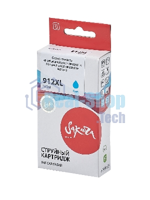 Картридж струйный Sakura 3YL81AE (№912XL Cyan) для HP, голубой, 10,5 мл., 825 к.