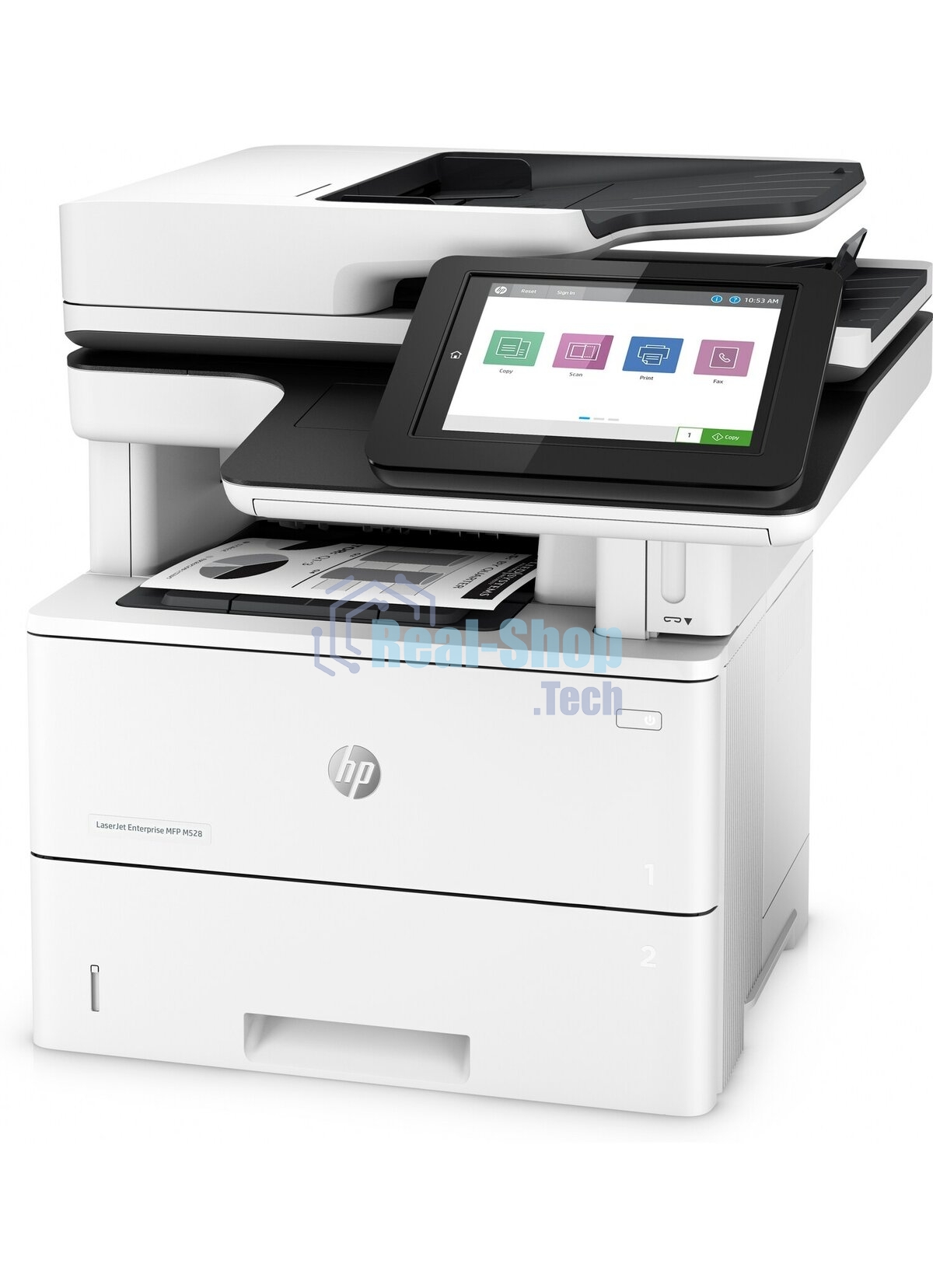 МФУ лазерное HP LaserJet Enterprise M528dn (1PV64A #B19), A4, ч/б, печ. до 43 стр/мин., скан. до 43 стр/мин. (ч/б) 38 стр/мин. (цвет), 1200 x 1200 dpi (печать) 600x600dpi (сканер), USB, RJ-45, Air Print, Mopria