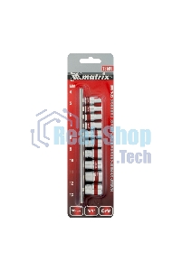 Набор универсальных торцевых головок Matrix 1/4