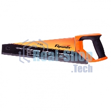 Ножовка по дереву Sparta 450 мм, 7-8 TPI, зуб-2D, каленый зуб, линейка, двухкомпонентная рукоятка