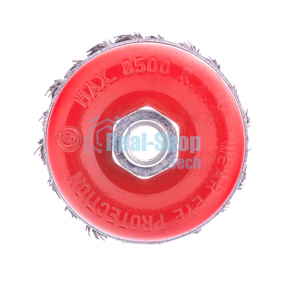 Щетка Matrix для УШМ Heavy Duty, 80 мм, М14, Чашка, крученая проволока 0,5 мм