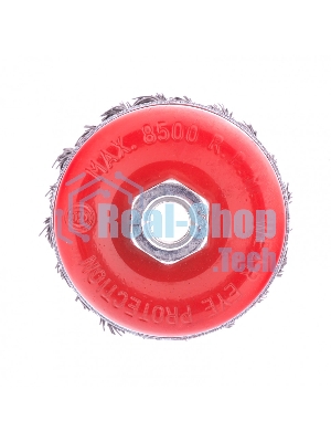 Щетка Matrix для УШМ Heavy Duty, 80 мм, М14, Чашка, крученая проволока 0,5 мм