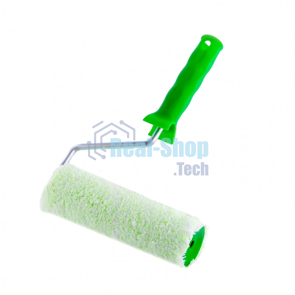 Валик Сибртех Работы с древесиной, 180 мм, ворс 12 мм, D 48 мм, D ручки 8 мм, микроволокно