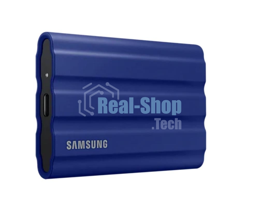 Внешний SSD Samsung T7 Shield, 2TB, USB 3.2 Gen 2 Type-C, R/W 1050/1000, синий