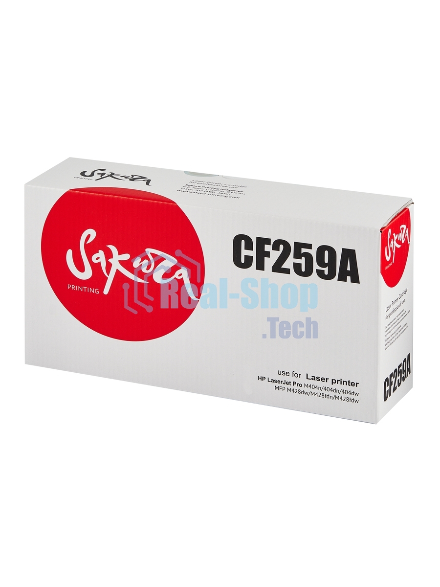Картридж лазерный Sakura CF259A (59A) для HP LJ M304/M404/MFPM428, черный, 3000 к. (без чипа)