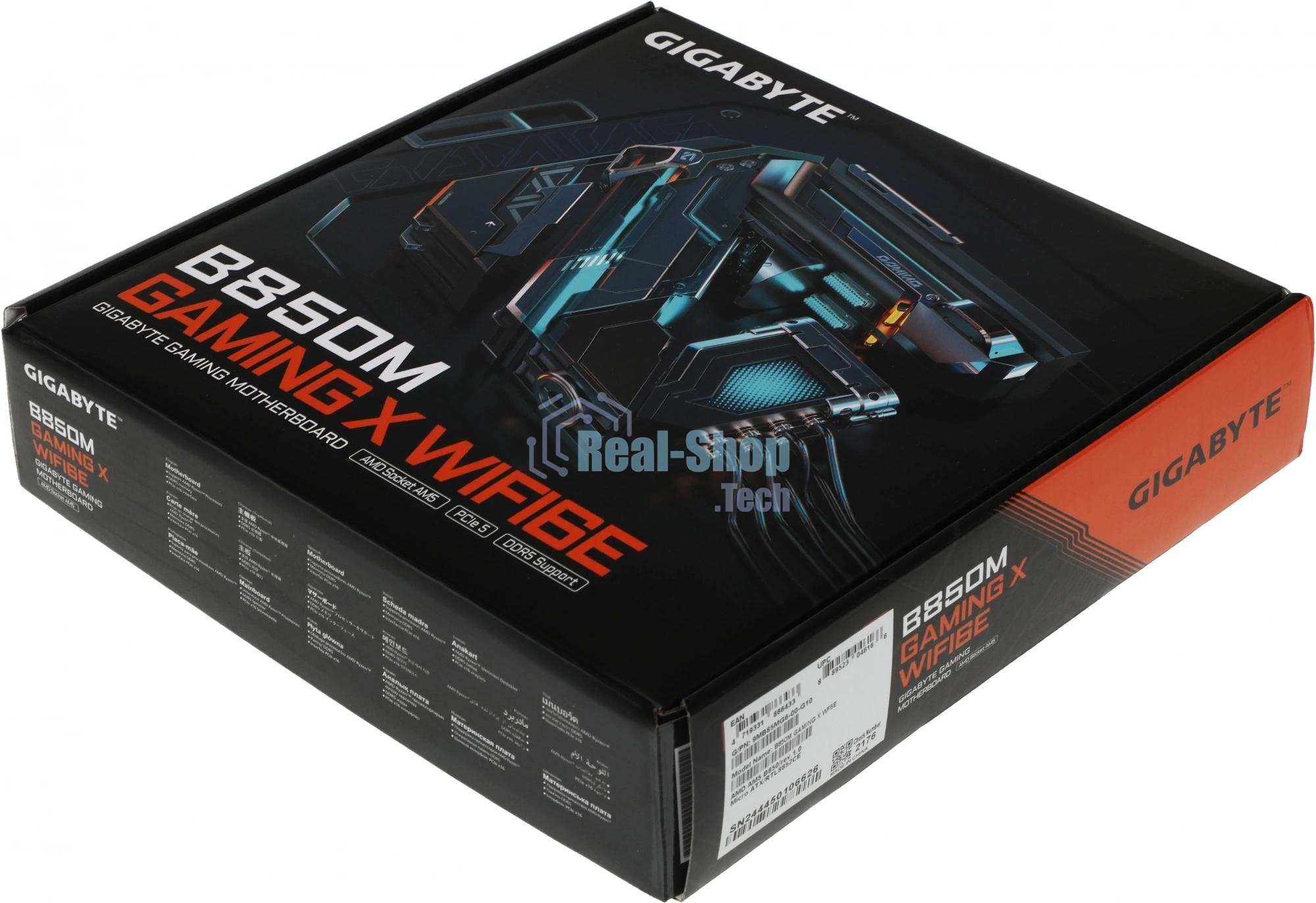 Материнская плата Gigabyte B850M GAMING X WIFI6E/WF6E, Socket AM5, AMD B850, 4xDDR5, 4xSATA, 2xM.2, 1xPCI-E 5.0 x16, 1xPCI-E 3.0 x4, 1xHDMI, 2xDP, 1x 2.5Gb LAN, 1xUSB-C 3.2 Gen 2, 1xUSB-A 3.2 Gen 2, 2xUSB-A 3.2 Gen 1, 4xUSB-A 2.0, 3x3.5 мм, 7.1, Micro-ATX