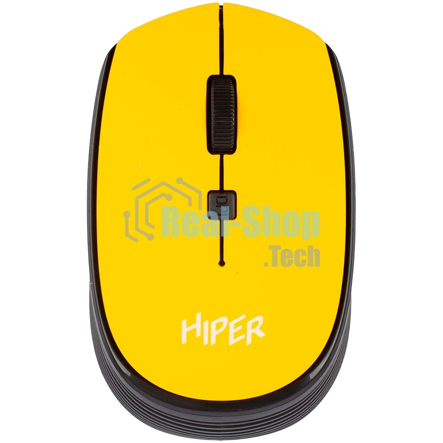 Мышь беспроводная HIPER HOMW-085 желтый, 1600 dpi, радиоканал, USB, кнопки - 4