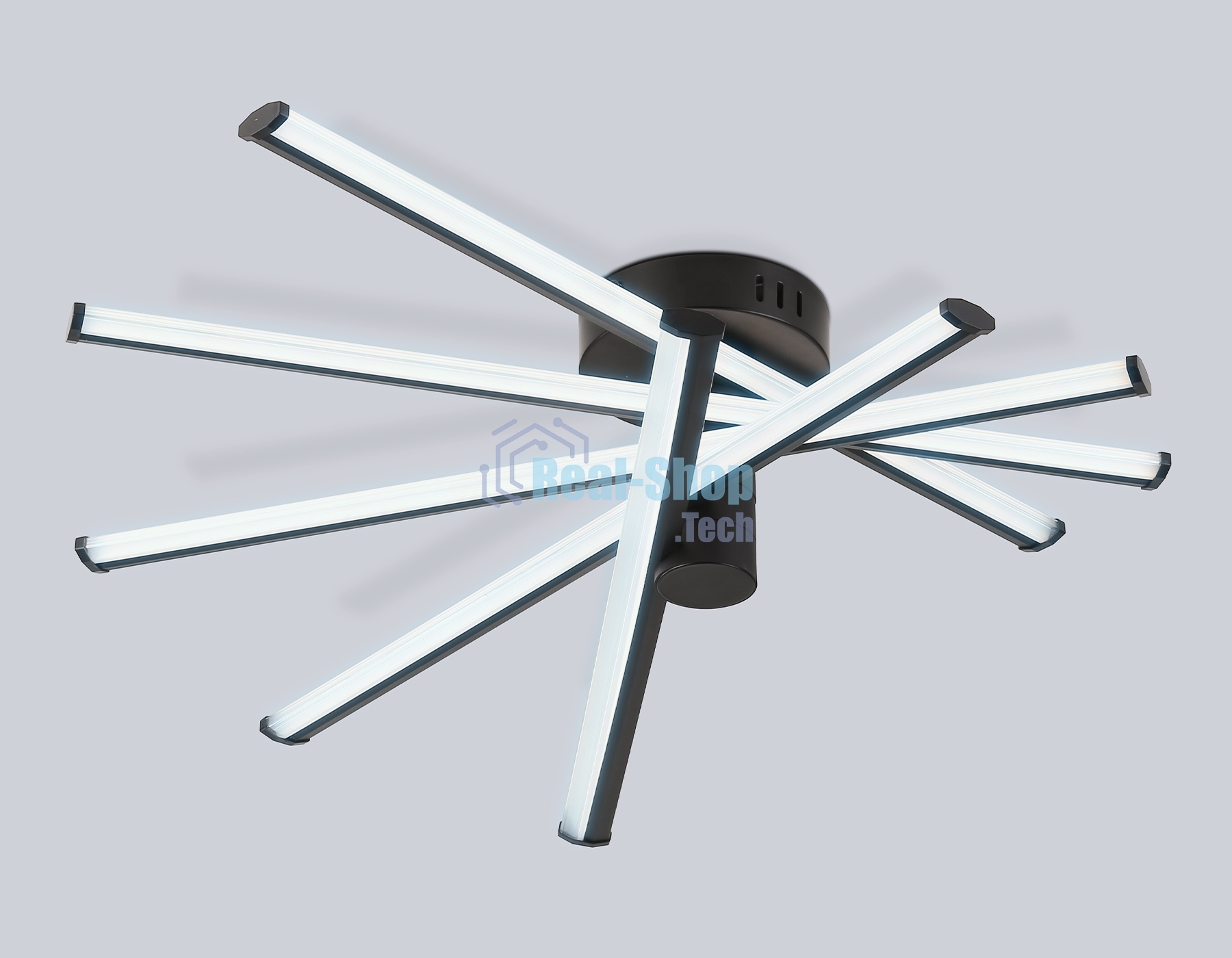 Потолочный светодиодный светильник Ambrella light FL6222 BK черный 70W 3000K-6400K 605*605*170 (ПДУ ИК)