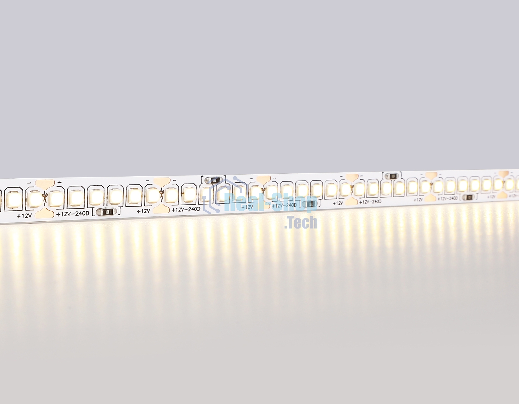 Светодиодная лента Ambrella light GS1401 2835 240Led/ 17W m/ 12V IP20 3000K/ 5000*10*1.2mm (2 конт.)