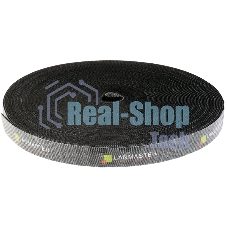 Хомут-липучка LANMASTER шириной 20 мм, 30 м, черный