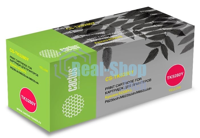 Картридж лазерный Cactus CS-TK5280Y желтый (11000 стр.) для Kyocera ECOSYS P6235cdn, M6235cidn, M6635cidn