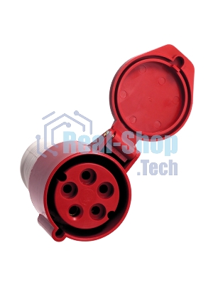 Розетка кабельная 32А 380В 3P+РЕ+N IP44 (225) EKF ps-225-32-380