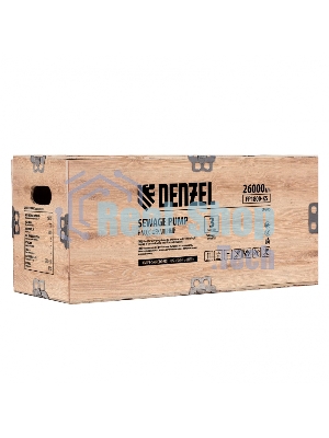 Фекальный насос Denzel FP1800-KS, 1800 Вт, напор 17 м, 26000 л/ч, нож-измельчитель 99806