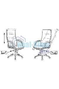 Кресло руководителя Бюрократ T-9927SL черный, кожа, крестовина металл хром