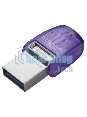 Флешка USB Kingston DataTraveler microDuo 3C (DTDUO3CG3/64Gb), 64Gb, USB 3.2 Gen 1/Type-C, R/W 200/15, фиолетовый