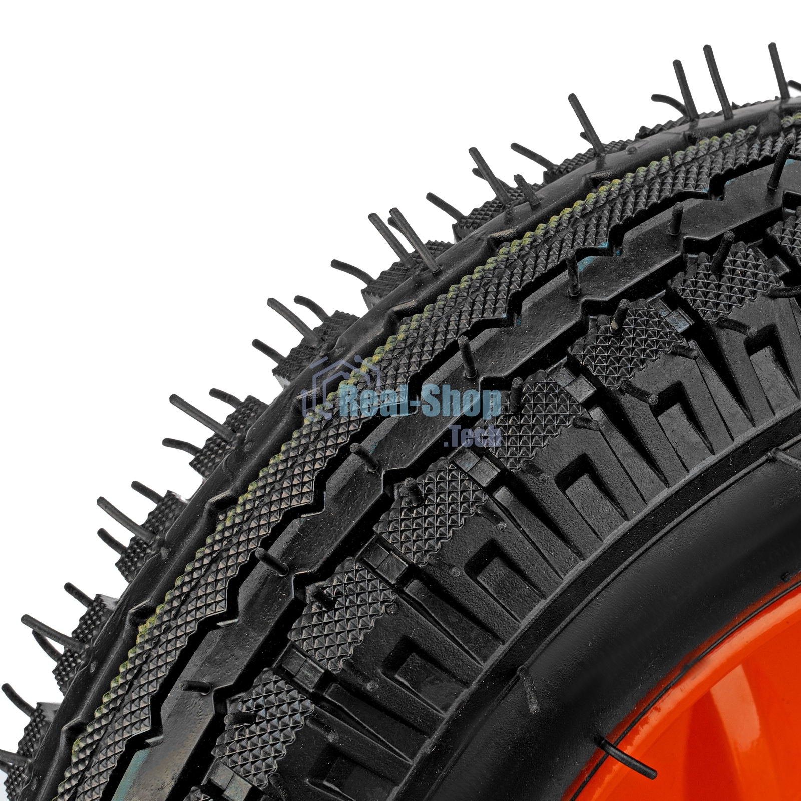 Колесо пневм. Palisad усилен. шина 8PR, 4.00-8 D400мм, подш. внут. диам. 12мм, длина оси 90мм