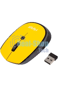 Мышь беспроводная HIPER HOMW-085 желтый, 1600 dpi, радиоканал, USB, кнопки - 4