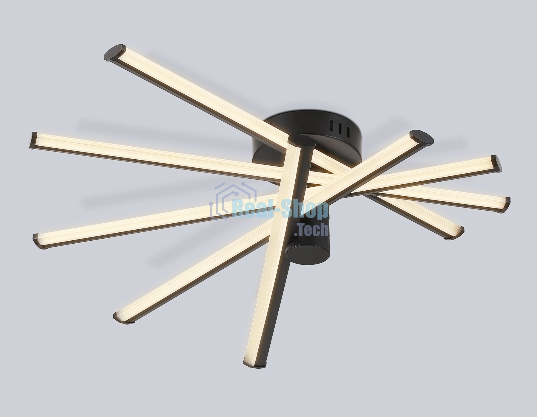 Потолочный светодиодный светильник Ambrella light FL6222 BK черный 70W 3000K-6400K 605*605*170 (ПДУ ИК)