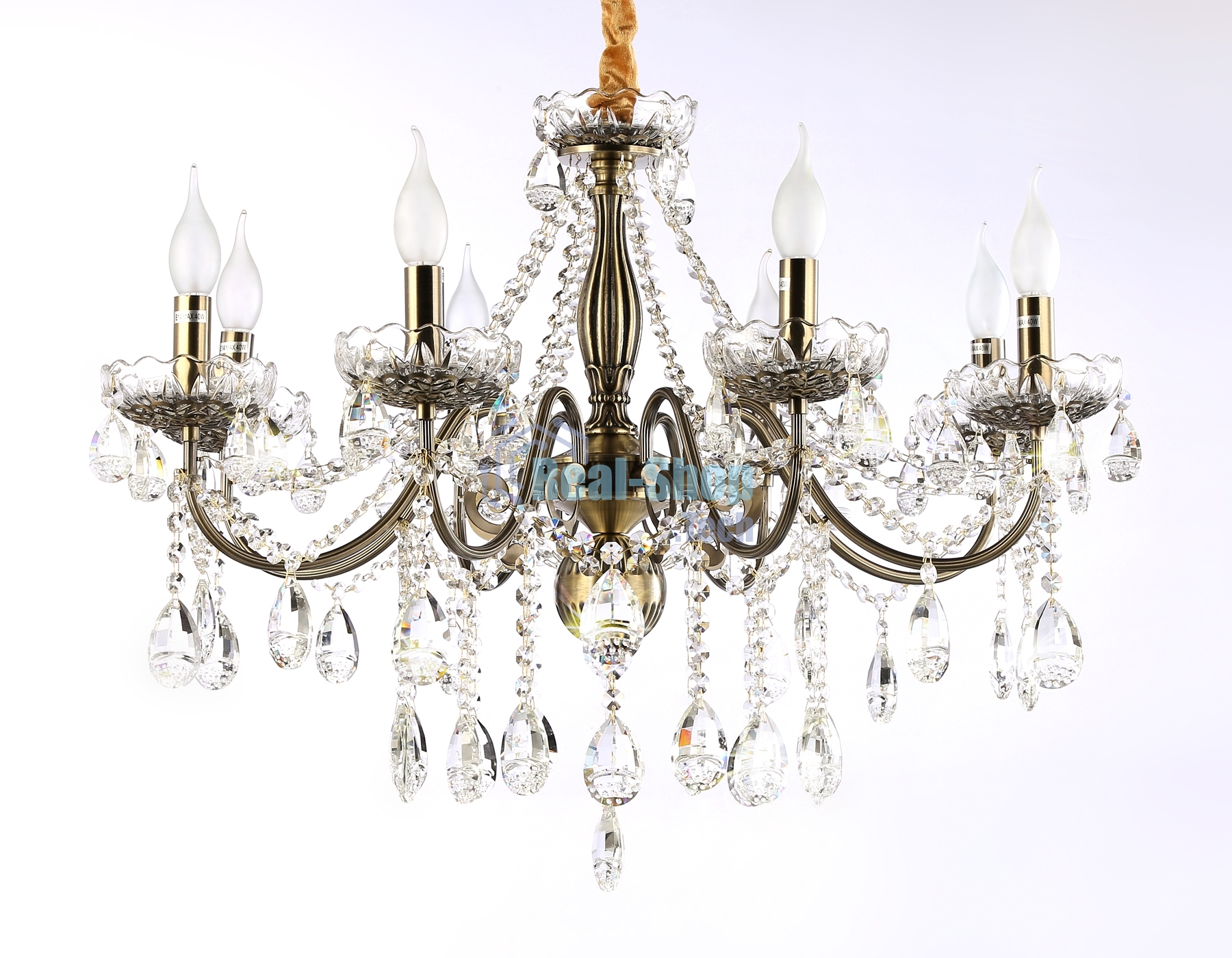 Светильник Ambrella light TR4950/8 SB/CL бронза/прозрачный E14/8 max 40W D620*585