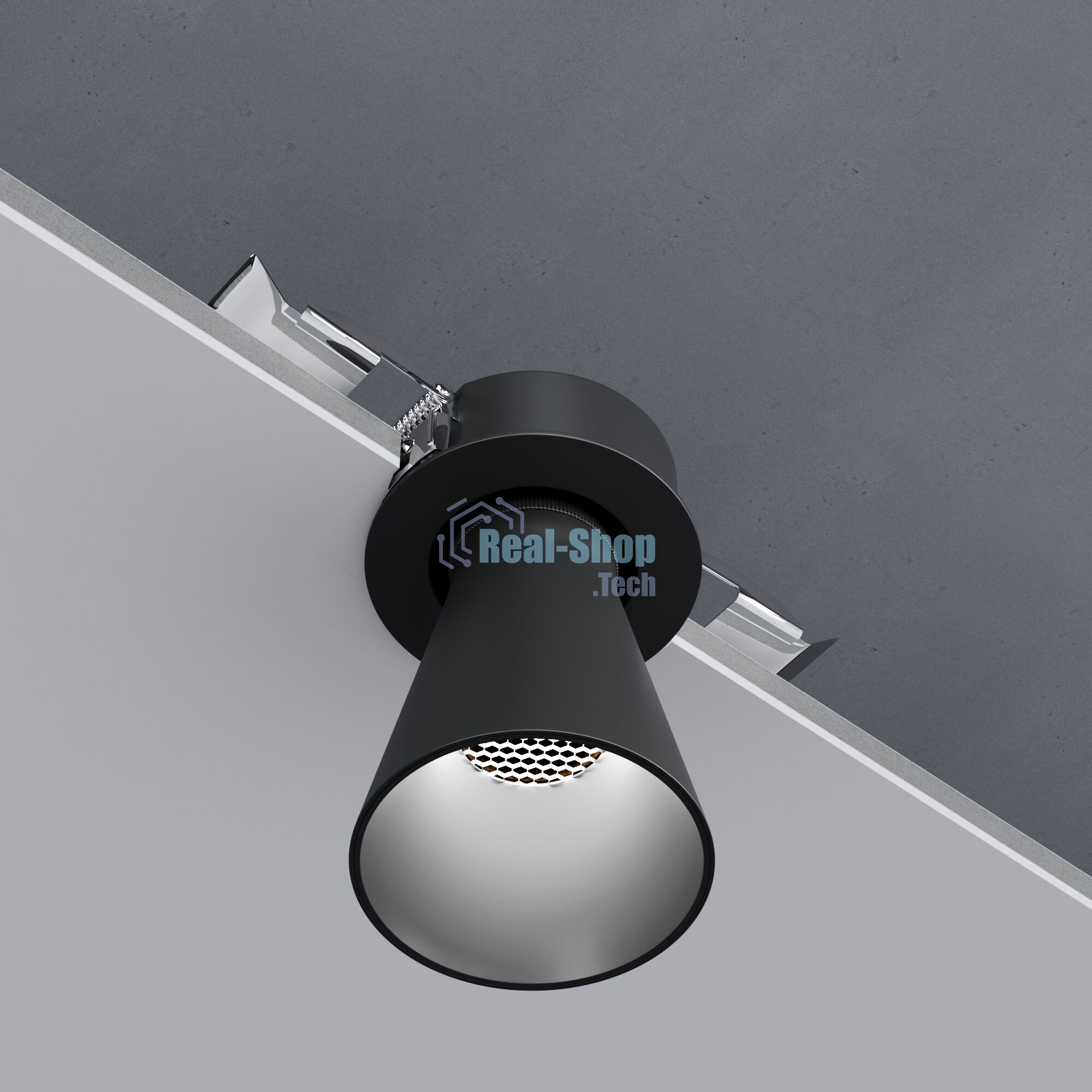 25097/LED 8W 4000K / светильник встраиваемый светодиодный / черный
