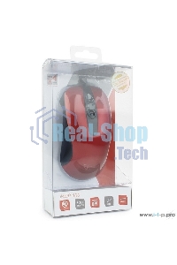 Мышь проводная Gembird MOP-400-R красный, 1000 dpi, USB, кнопки - 3