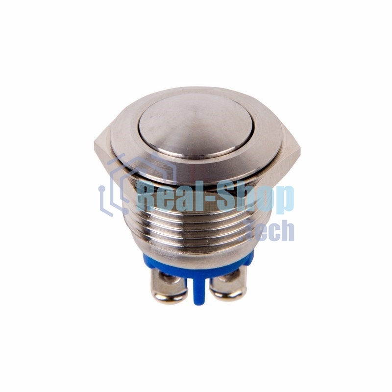 Кнопка антивандальная Rexant Ø16 Б/Фикс (2c винт) (ON)-OFF сфера (A16-A2) (в упак. 1шт.)