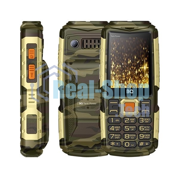 Мобильный телефон BQ-2430 Tank Power Камуфляж+Золото Camouflage+Gold 2.4”