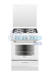 Плита газовая Gefest ПГ 6100-02 0181 белый, конфорок 4 шт, духовка 52 л, 60 см x 85 см x 60 см