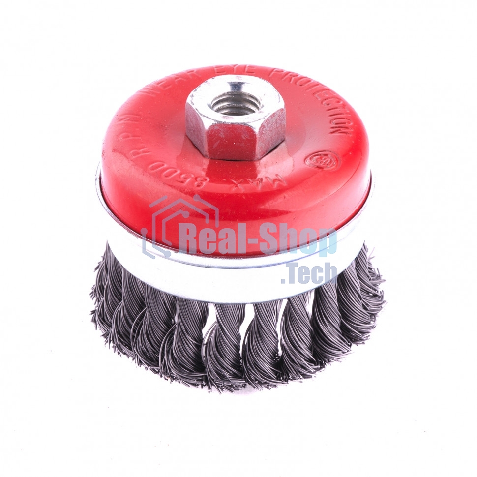 Щетка Matrix для УШМ Heavy Duty, 80 мм, М14, Чашка, крученая проволока 0,5 мм