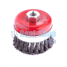 Щетка Matrix для УШМ Heavy Duty, 80 мм, М14, Чашка, крученая проволока 0,5 мм