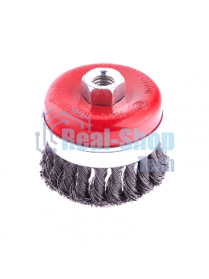 Щетка Matrix для УШМ Heavy Duty, 80 мм, М14, Чашка, крученая проволока 0,5 мм