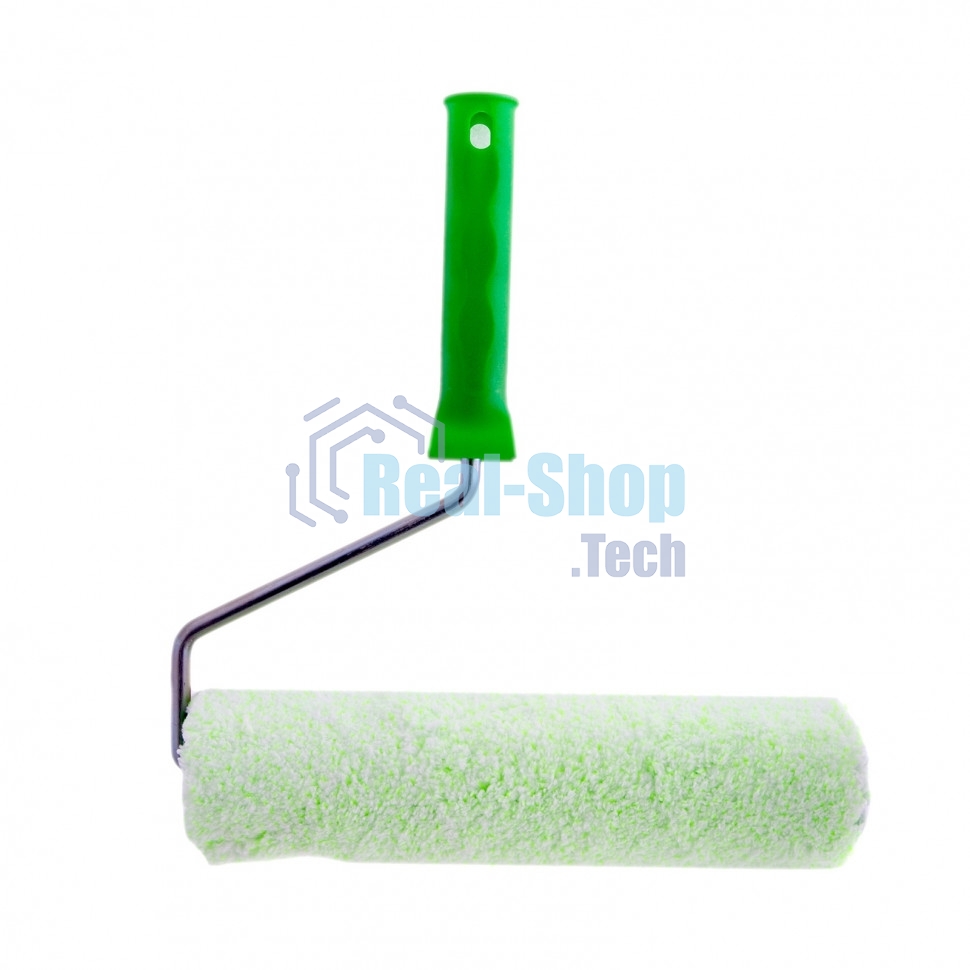 Валик Сибртех Работы с древесиной, 250 мм, ворс 12 мм, D 48 мм, D ручки 8 мм, микроволокно