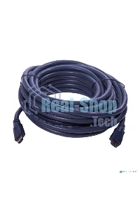 Кабель HDMI CP-HM-HM-10M Wize, 10 м, v.2.0, K-Lock, soft cable, 19M/19M, позол.разъемы, экран, темно-серый, пакет