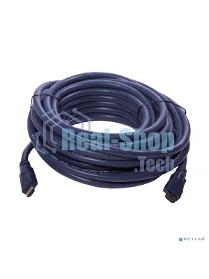 Кабель HDMI CP-HM-HM-10M Wize, 10 м, v.2.0, K-Lock, soft cable, 19M/19M, позол.разъемы, экран, темно-серый, пакет